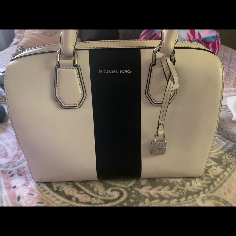 Michael Kors Center stripe Mercer bag